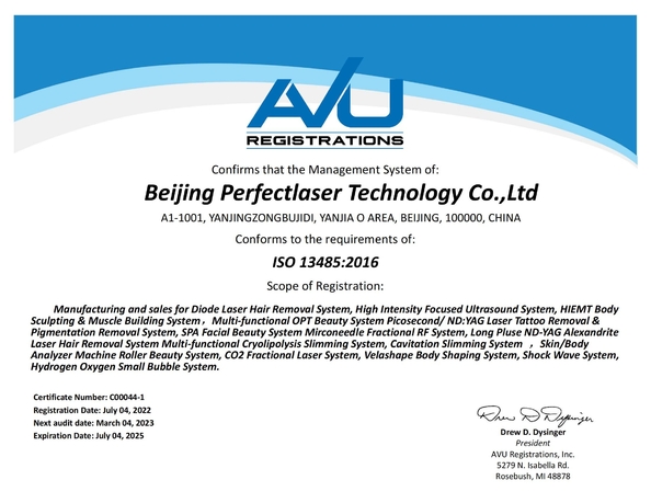Trung Quốc Beijing Perfectlaser Technology Co.,Ltd Chứng chỉ
